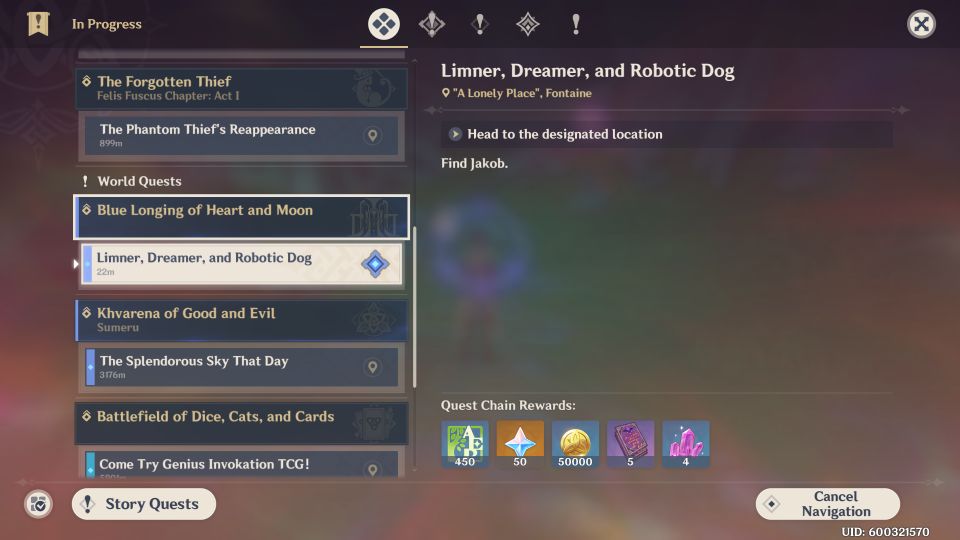 Genshin Impact: Limner, Dreamer And Robotic Dog Walkthrough