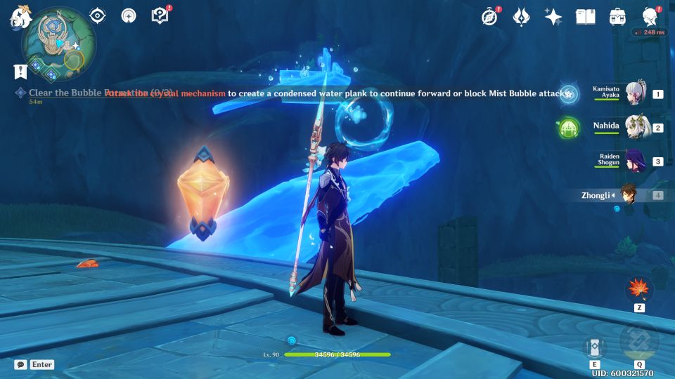 Genshin Impact: The Narzissenkreuz Adventure bubble puzzle
