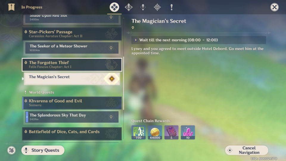 Genshin Impact: The Forgotten Thief quest Walkthrough & Guide
