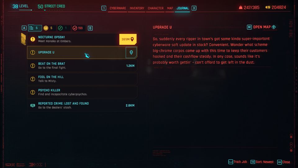 Cyberpunk 2077: Upgrade U