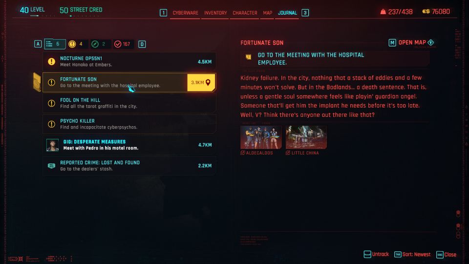 Cyberpunk 2077: Fortunate Son