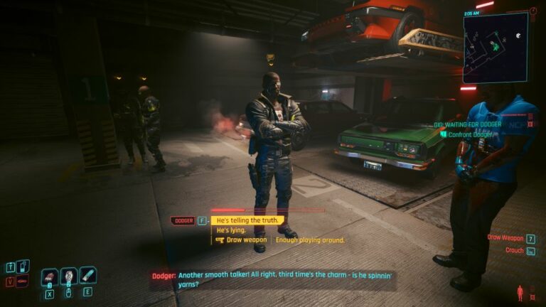 Cyberpunk 2077: Waiting For Dodger Mission tips