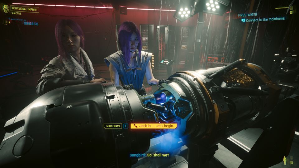 Cyberpunk 2077: Firestarter Mission - choose songbird or reed