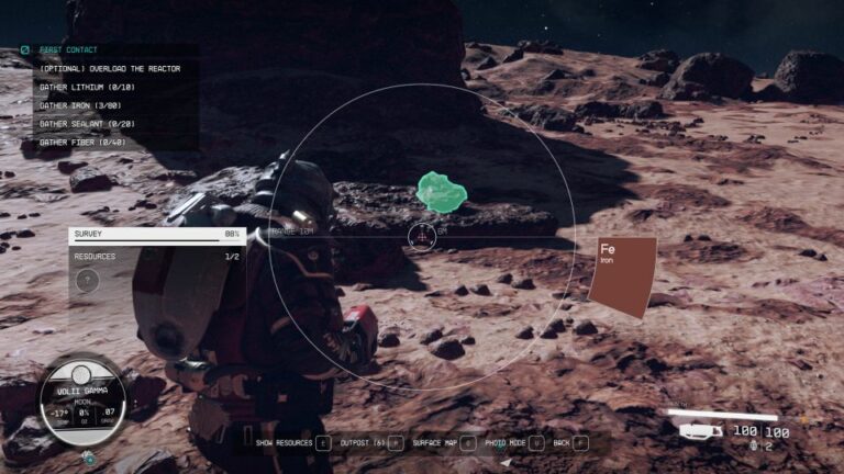 Starfield: how to mine iron
