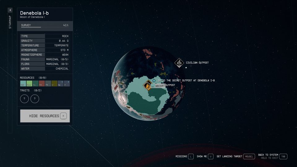 Starfield: Mantis (Secret Outpost) location