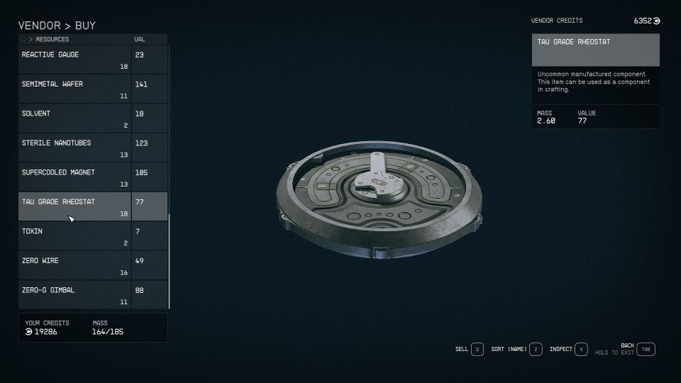 Starfield: How To Get Resources Like Tao Grade Rheostat & Zero Wire