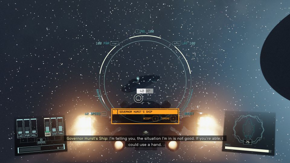 Starfield: Red Tape Runaround should you destroy hurst's ship