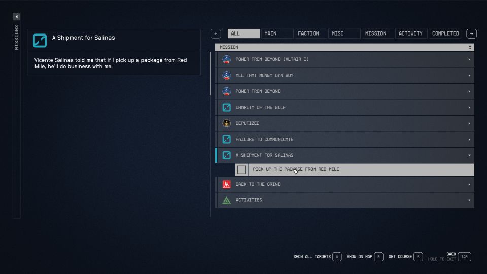 Starfield: A Shipment For Salinas Walkthrough & Guide