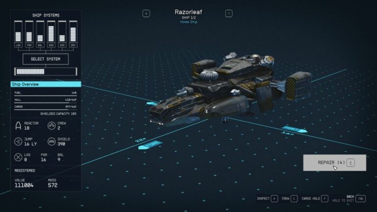 Starfield: How To Use Ship Parts While In Combat