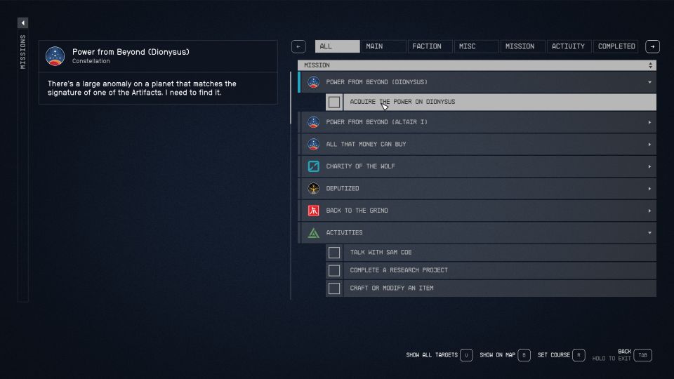 Starfield: Power From Beyond (Dionysus) Walkthrough