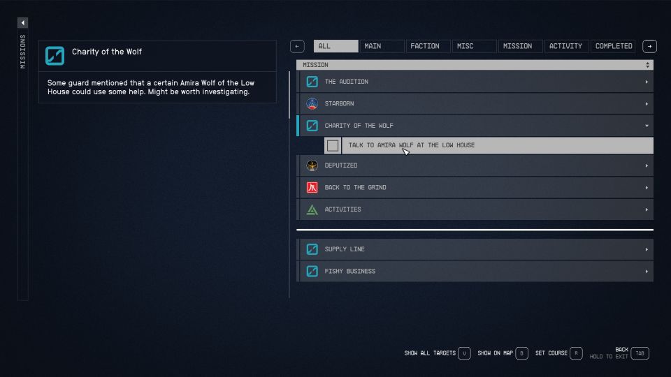 Starfield: Charity Of The Wolf Walkthrough & Guide