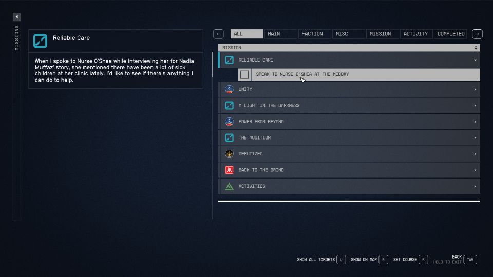 Starfield: Reliable Care Walkthrough & Guide