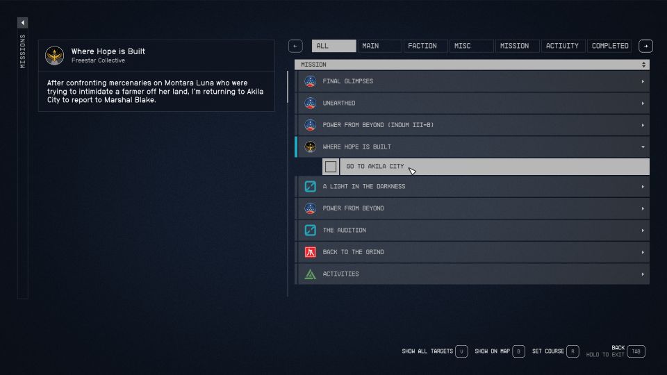 Starfield: Where Hope Is Built Walkthrough & Guide