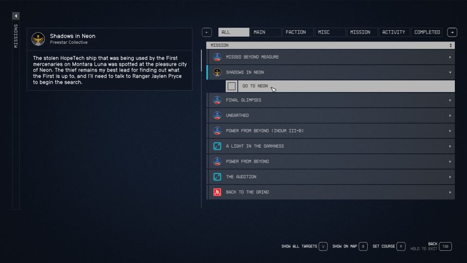 Starfield: Shadows In Neon Walkthrough & Guide