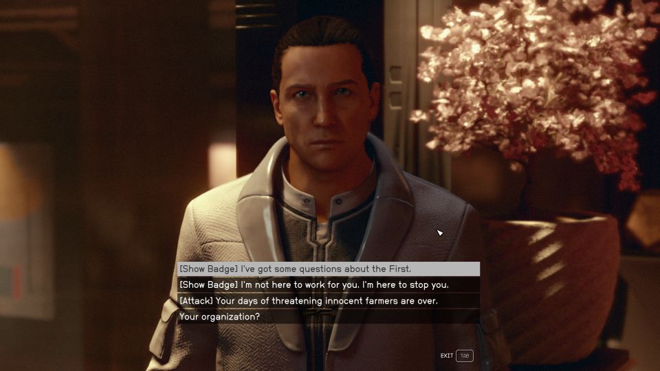 Starfield: On The Run - make a deal or attack him