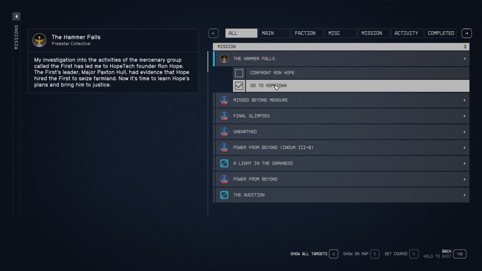 Starfield: The Hammer Falls Walkthrough & Guide