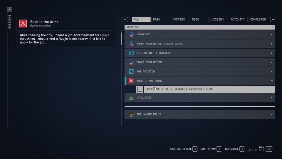Starfield: Back To The Grind Walkthrough & Guide