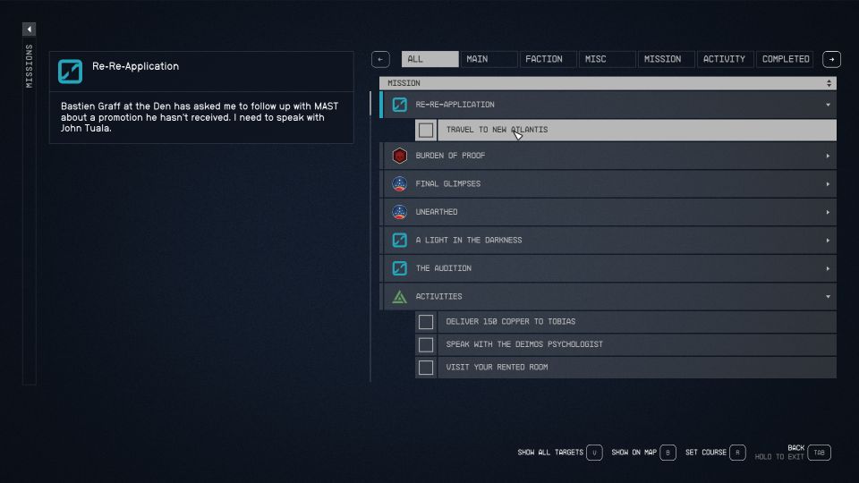 Starfield: Re-Re-Application Walkthrough