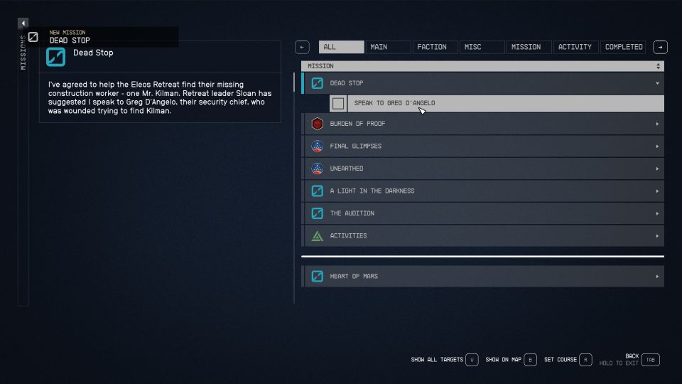 Starfield: Dead Stop Walkthrough