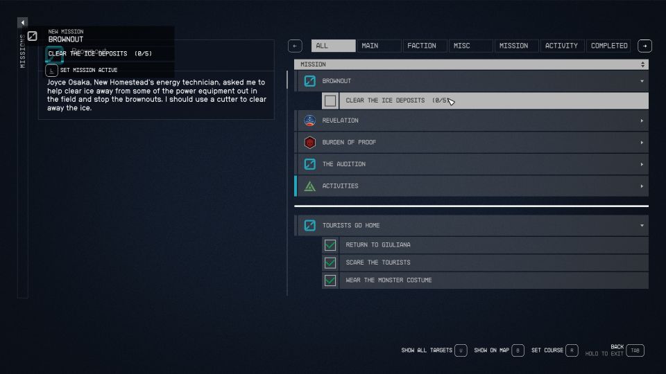 Starfield: Brownout Mission