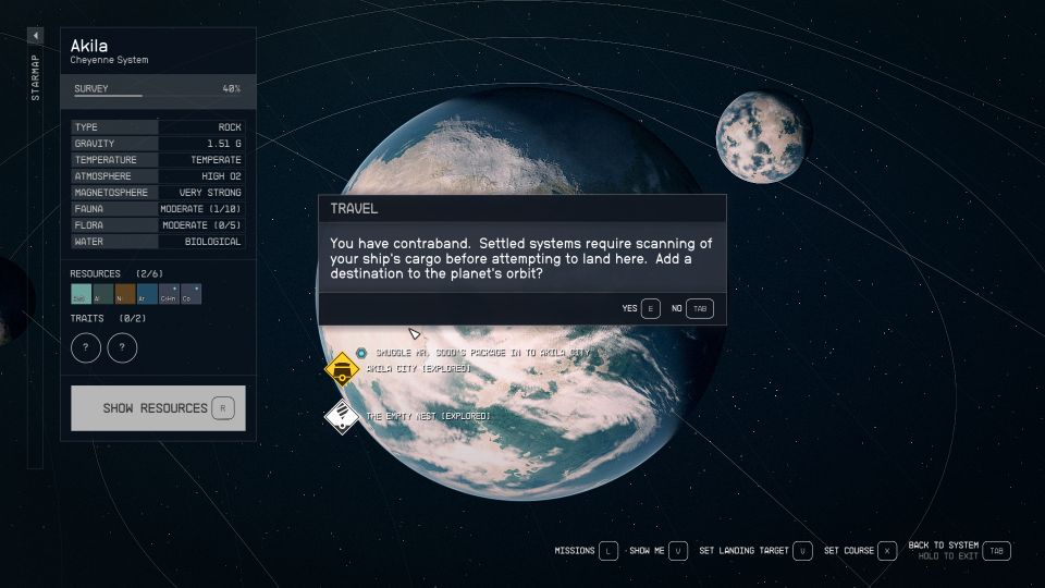 Starfield: The Akila Run - how to smuggle contraband