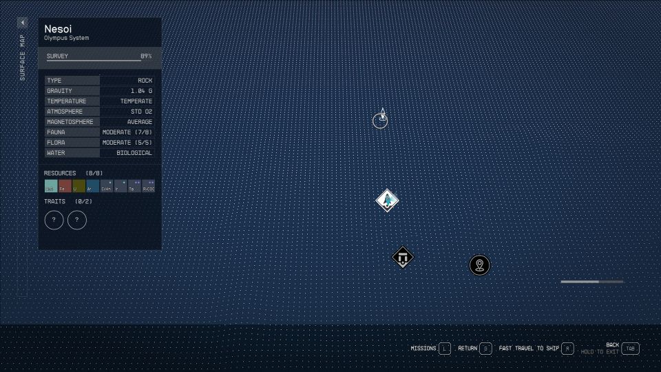 Starfield: how to land on ocean