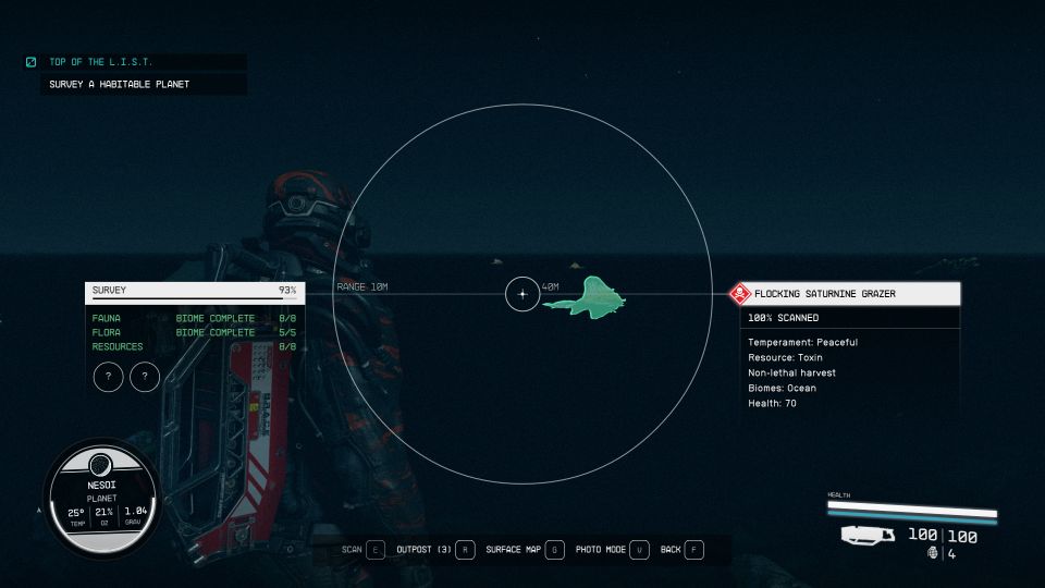 Starfield: stuck at 93% survey