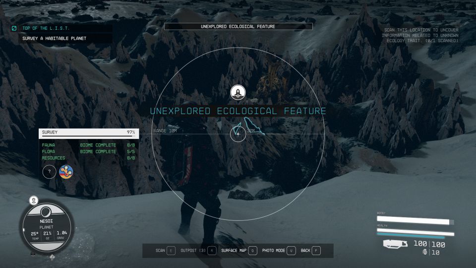 Starfield: top of the l.i.s.t guide