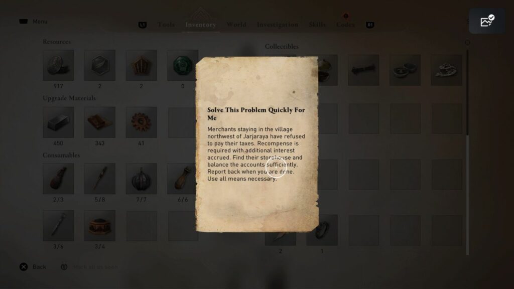 AC Mirage: Solve This Problem Quickly For Me guide