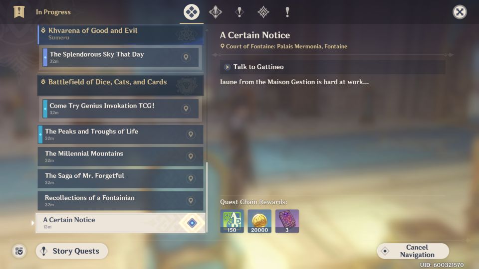 Genshin Impact: A Certain Notice guide