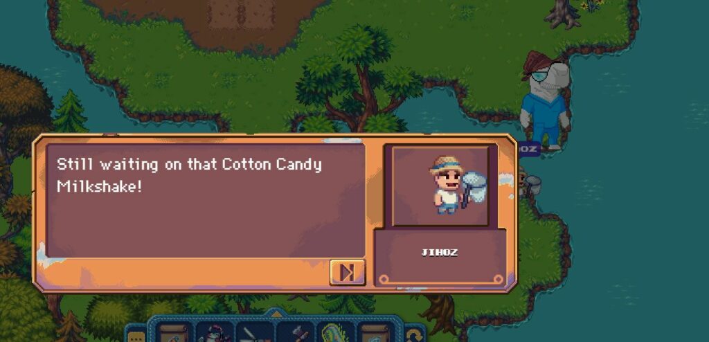 cotton candy milkshake - pixels